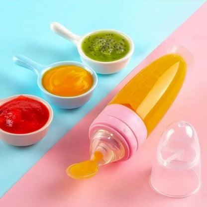 Baby Food Feeder with Silicone Spoon
