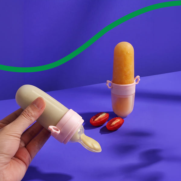 Baby Food Feeder with Silicone Spoon